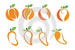 Mango Fruits Fresh Juice Logo vector