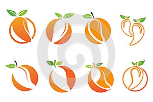 Mango Fruits Fresh Juice Logo vector