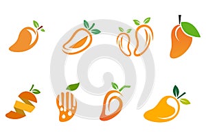 Mango Fruits Fresh Juice Logo vector