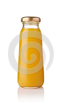 Mango juice in a bottle isolared