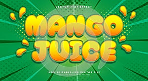 Mango Juice 3d editable text effect Template