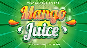 Mango Juice 3d editable text effect Template