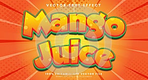 Mango Juice 3d editable text effect Template