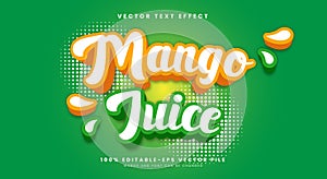 Mango Juice 3d editable text effect Template