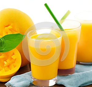 Mango juice made with only the freshest, sweetest mangoes. photo