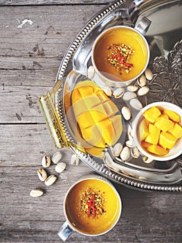 Mango lassi Indian drink