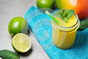 Mango Lime Smoothie Summer Drink