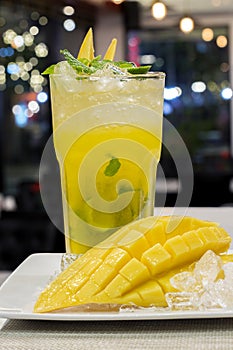 Mango mojito cocktail for nightlife