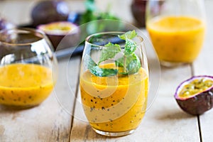 Mango with Passion fruit smoothie