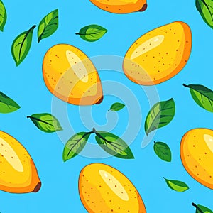 mango seamless pattern background AI generated