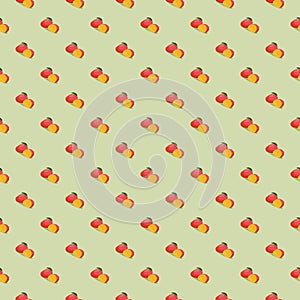 Mango seamless pattern. Vegan organic eco fruit background. vector illustration