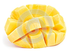 Mango slice exotic fruit isolated