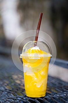 Mango smoothie fresh for drink
