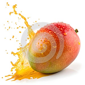 Mango splash isolated