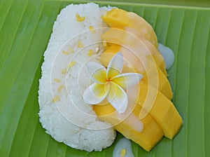 Mango sticky rice.