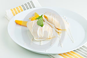 Mango Sticky Rice Crepes