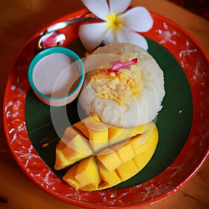 Mango Sticky Rice , a popular Thai dessert for centuries