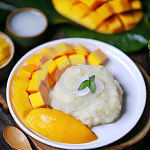 Mango Sticky Rice , a popular Thai dessert for centuries