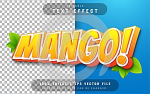 Mango text effect editable