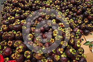 Mangosteen Fruit At A Street Vendor In Manila