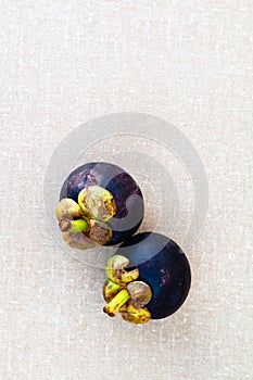 Mangosteen fruit on the table