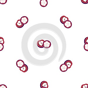 Mangosteen pattern seamless vector