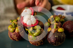 Mangosteen On A Table