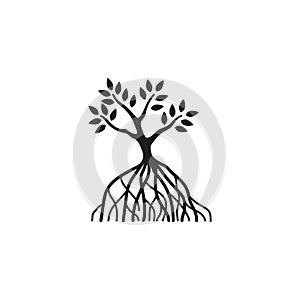 Mangrove tree icon logo vector design