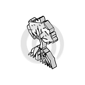 mangrove tree isometric icon vector illustration