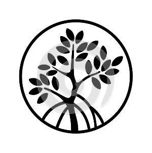 Mangrove tree logo design image
