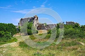 Mangup Kale, a historic fortress in Crimea, located on a plateau near  Sevastopol ancient Chersones