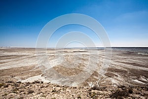 Mangystau desertic landscape, Kazakhstan desolate panorama photo