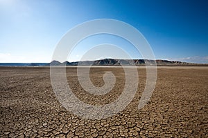 Mangystau desertic landscape, Kazakhstan desolate panorama photo