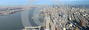 Manhattan aerial panorama image