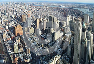 Manhattan aerial panorama image