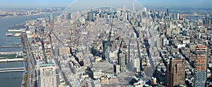 Manhattan aerial panorama image