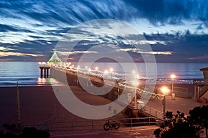 Manhattan Beach Pier at Christmas photo