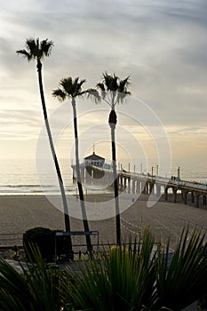 Manhattan Beach Pier Hazy Afternoon