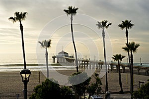 Manhattan Beach Pier Hazy Afternoon photo