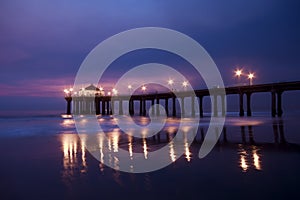 Manhattan Beach Pier at Nightfall