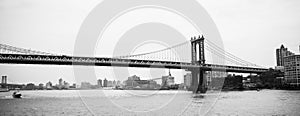 Manhattan Bridge black and white