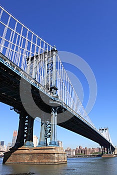 Manhattan Bridge on a Clear Blue Day