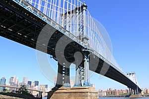 Manhattan Bridge on a Clear Blue Day
