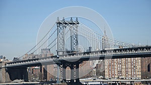 Manhattan bridge. Downtown panorama