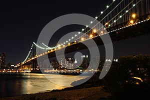 Manhattan Bridge at dusk