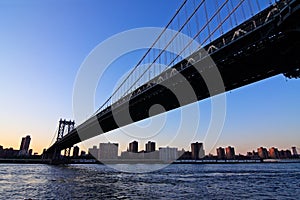 Manhattan Bridge at dusk