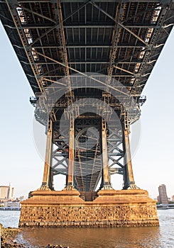 Manhattan bridge legs