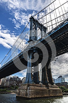 Manhattan Bridge in New York City, USA