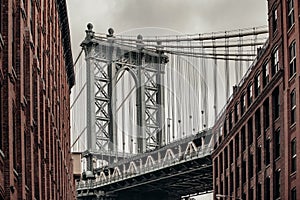 Manhattan Bridge in New York City in USA