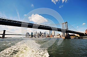 Manhattan Bridge in New York City, USA